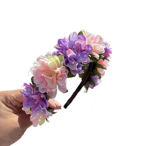 Elegantes Blumen-Haarband, realistisches Blumen-Stirnband für Mädchen, trendiges Modell, Show, Aufführungen, Hochzeit, Party, Schmuck, Blumen-Haarbänder für Frauen, Blumen-Stirnband für Mädchen, von Montesy