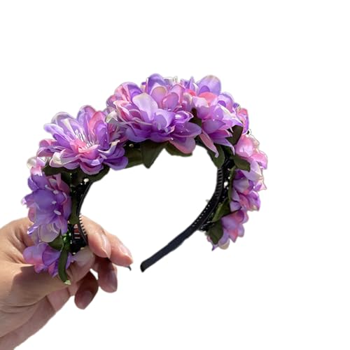 Elegantes Blumen-Haarband, realistisches Blumen-Stirnband für Mädchen, trendiges Modell, Show, Aufführungen, Hochzeit, Party, Schmuck, Blumen-Haarbänder für Frauen, Blumen-Stirnband für Mädchen, von Montesy