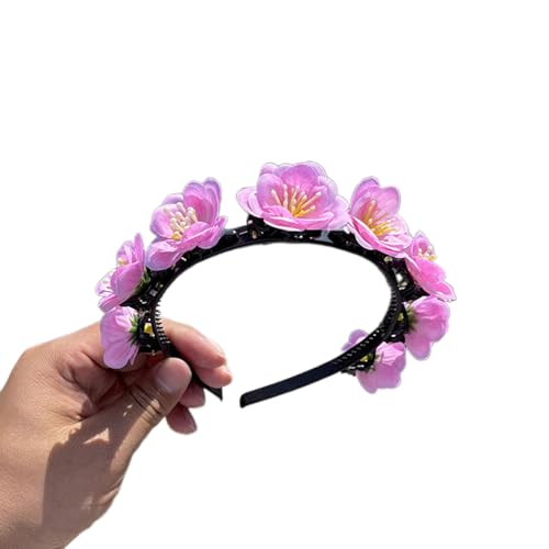 Elegantes Blumen-Haarband, realistisches Blumen-Stirnband für Mädchen, trendiges Modell, Show, Aufführungen, Hochzeit, Party, Schmuck, Blumen-Haarbänder für Frauen, Blumen-Stirnband für Mädchen, von Montesy