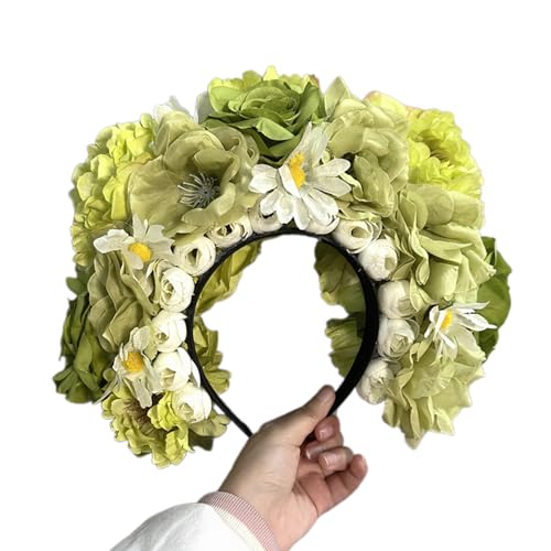 Ethnisches Braut-Stirnband, Haarkranz, Blumen, Hochzeit, Blumen-Stirnband, Haarreif, Haarschmuck, Hochzeit, Festival, Stirnband von Montesy