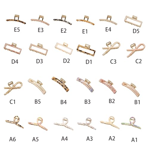 Geometrische Acetat-Haarklammer für Damen, ausgehöhlte Haarspangen, schöne Legierung, bunte Haarklammer, rutschfester Pferdeschwanz-Halter, große Metall-Haarklammern, Haarspangen von Montesy