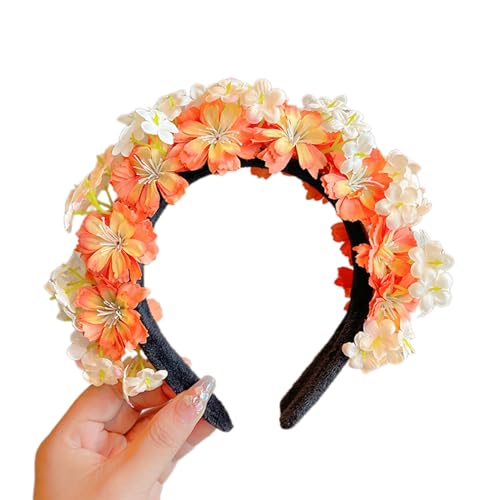 Große Blume für Hochzeit, Blumenstirnbänder, Braut, Blumen-Haarbänder, Blumengirlanden, Haarkranz, Blumenstirnbänder für Damen von Montesy