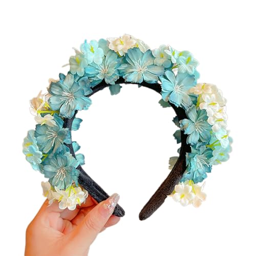 Große Blume für Hochzeit, Blumenstirnbänder, Braut, Blumen-Haarbänder, Blumengirlanden, Haarkranz, Blumenstirnbänder für Damen von Montesy