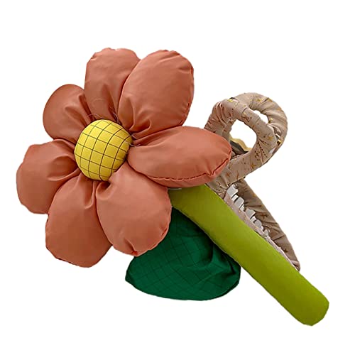 Haarklammern, Blumenform, Baumwolle, zarte Haarklammern, rutschfest, große Haarklammern, starker Halt, Haar-Accessoires, Haar-Clutcher für Damen, dünnes Haar, Haarklammer für Damen, große Haarklammer von Montesy