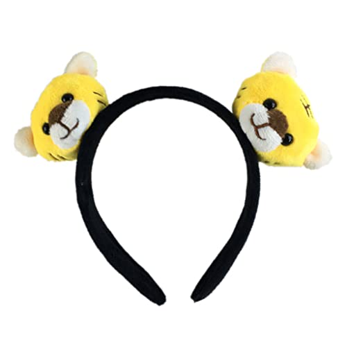 Haarreif mit Cartoon-Tiger-Motiv, Plüsch, Cosplay, Haar-Accessoires für Damen, Mädchen, Jungen, Kinder, Party, Hea, Plüsch-Haarschmuck für Damen, Mädchen, Zöpfe, Haarspangen, dickes Haar von Montesy