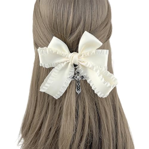 Haarschleifen mit Kreuz-Anhänger, Haarspange für Damen, Haarspangen, Pferdeschwanzhalter für Mädchen, Haarstyling-Werkzeug, Haarschmuck von Montesy