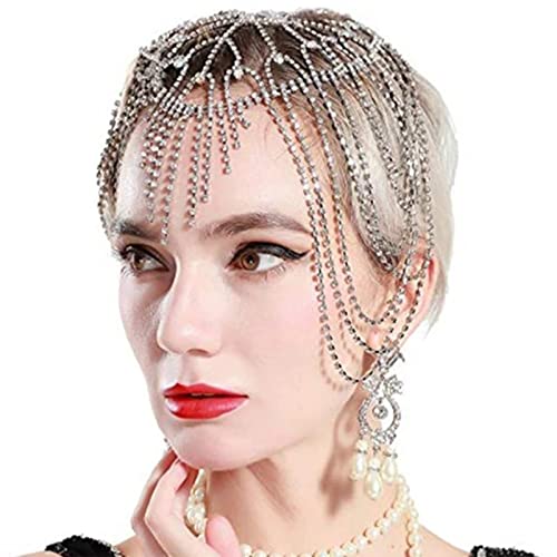 Luxus für Strass Zirkonia Braut Hochzeit New Fransen Kopf Stirnband von Montesy