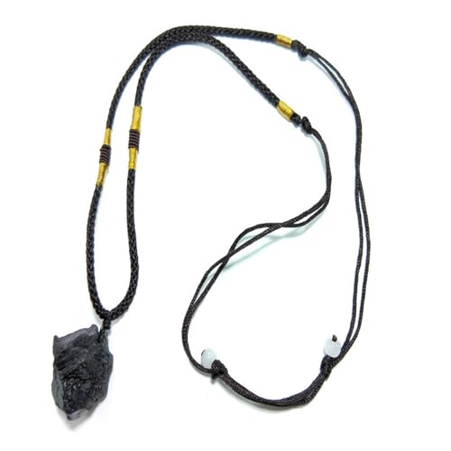 Montesy Halskette mit Turmalin-Stein-Anhänger mit einziehbarer Kordel, einzigartige Naturstein-Halskette, Schlüsselbeinkette, zierliches Schmuckgeschenk, as the pic show, Jet Stone, Kein Edelstein Montesy Halskette mit Turmalin-Stein-Anhänger mit einziehbarer Kordel, einzigartige Naturstein-Halskette, Schlüsselbeinkette, zierliches Schmuckgeschenk, as the pic show, Jet Stone, Kein Edelstein von Montesy