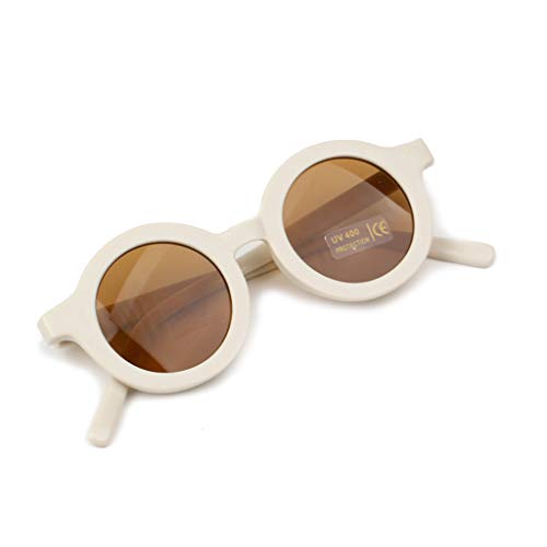 Montesy Modische Baby-Sonnenbrille für Kinder, beliebte Kleinkinder-Rahmen, Urlaub, Outdoor, Kinder, niedliche Foto-Requisiten, übergroße Sonnenbrille für Damen, beige von Montesy