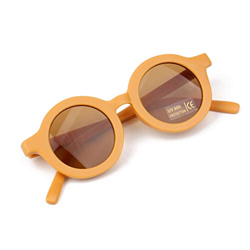 Montesy Modische Baby-Sonnenbrille für Kinder, beliebte Kleinkinder-Rahmen, Urlaub, Outdoor, Kinder, niedliche Foto-Requisiten, übergroße Sonnenbrille für Damen, gelb von Montesy