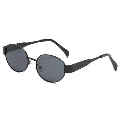 Montesy Modische UV400-Sonnenbrille für Damen und Herren, UV-Schutz-Sonnenbrille mit ovalem Rahmen, für Camping, Wandern, UV-Schutz-Sonnenbrille, Schwarzer Rahmen, schwarzer Fi von Montesy