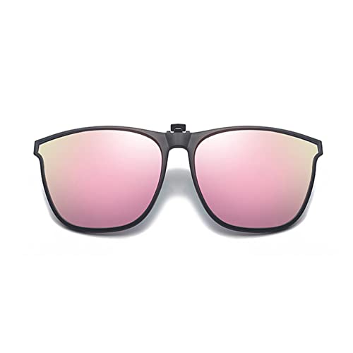 Montesy Polarisierte Sonnenbrille, zum Anklippen, Unisex, zum Anklippen, für Nachtsicht, Herren-Sonnenbrille, Clip-On-Brille für Damen, Rosa (Cherry Pink) von Montesy