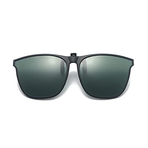 Montesy Polarisierte Sonnenbrille, zum Anklippen, Unisex, zum Anklippen, für Nachtsicht, Herren-Sonnenbrille, Clip-On-Brille für Damen, dunkelgrün von Montesy