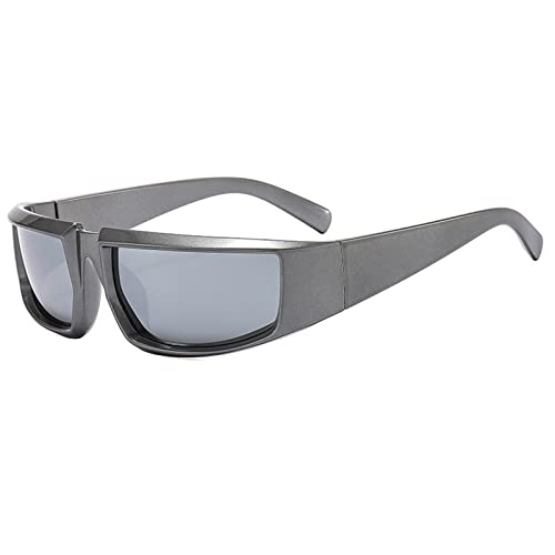 Montesy Punk-Sonnenbrille, UV-Sonnenbrille, Damen, kleines Gesicht, quadratisch, Y2K, blendfrei, UV400, Strandbrille, Punk-Sonnenbrille, a von Montesy