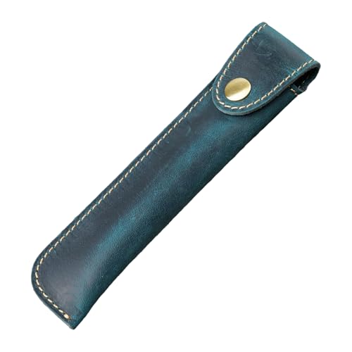 Montesy Vintage Leder Stifteetui Füllfederhalter Beutel Leder Stiftehülle Füllfederhalter Hülle Leder Federmäppchen für Damen Herren, blau, 3.8x17cm Montesy Vintage Leder Stifteetui Füllfederhalter Beutel Leder Stiftehülle Füllfederhalter Hülle Leder Federmäppchen für Damen Herren, blau, 3.8x17cm von Montesy