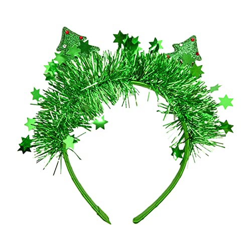 Pailletten-Haarreifen in Weihnachtsbaumform, niedlicher Haar-Halter, Weihnachtsfeier-Kostüm, Kopfbedeckung für Kinder, Weihnachts-Stirnbänder für Frauen, Baumform, Weihnachts-Stirnbänder für Kinder, von Montesy