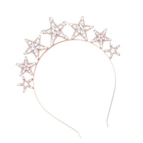 Stilvolle Braut-Kopfbedeckung, modern, wunderschön, Barock-Stil, Brautschmuck, Junggesellinnenabschied, mit Strasssteinen, Kristall-Stirnbänder für Frauenhaar von Montesy