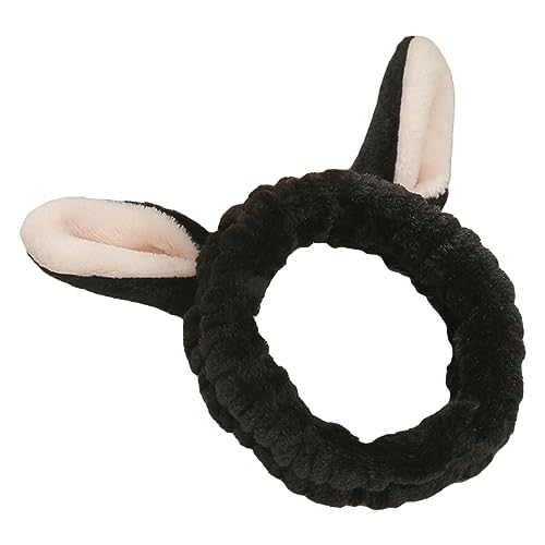 Unisex-Stirnbänder in Stereo-Ohrenform, elastisches Make-up-Stirnband, Stretch, weich, Yoga, Sport, Waschen, Gesicht, Haarhalter, elastische Stirnbänder für Mädchen, große elastische Stirnbänder für von Montesy