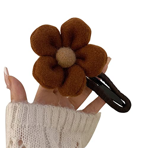 Y2k Haarspange mit Entenschnabel für heiße Mädchen, bunte Blumenform, Haarspangen aus Stoff, Haarspangen für Teenager, Mädchen, Haarklammer für Damen, dünnes Haar, Haarklammer für Damen, groß, klein von Montesy