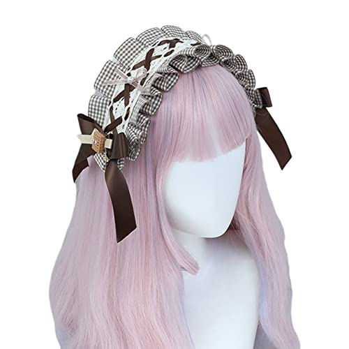 Zartes Stirnband, elegante Schleife, Erdbeerkeks, Haarreif, Party, Kopfschmuck, Haarband, Cosplay, Kostüm-Requisiten für Frauen, elastische Stirnbänder für Damen, Erdbeer-Schleifen, elastisches von Montesy