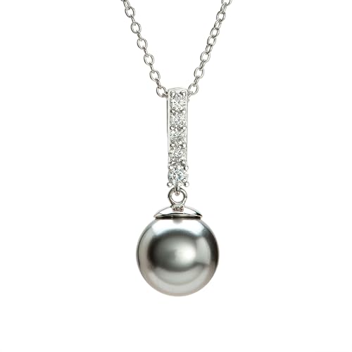 Monteverdi Damen-Halskette 925 Sterling Silber Perlenanhänger rhodiniert Länge 45cm MONJ-NL0048 von Monteverdi