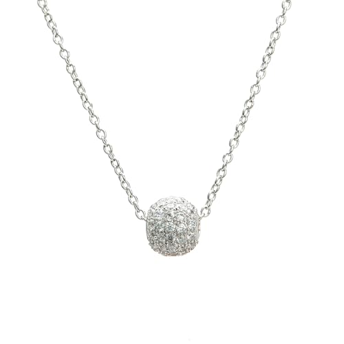 Monteverdi Damen-Halskette Kugelanhänger 45cm 925 Sterling Silber rhodiniert 1VNAMONJ-NL-0089 von Monteverdi