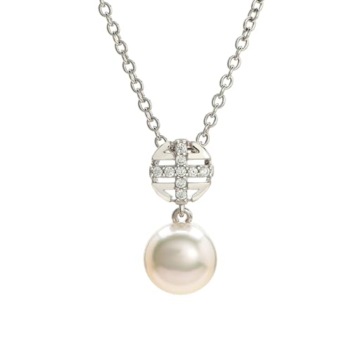 Monteverdi Damen-Halskette Perlenanhänger 45cm 925 Sterling Silber rhodiniert 1VNAMONJ-NL-0042 von Monteverdi