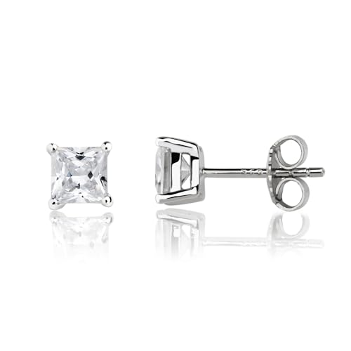 Monteverdi Damen-Ohrringe quadratische Form 5,0mm breit aus 925er Sterling Silber rhodiniert 2VNAMONJ-ER-0014 von Monteverdi