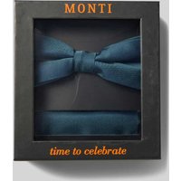 Monti Fliege und Einstecktuch im Set aus Seide in Dunkelgruen, Größe One Size von Monti