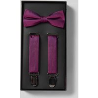 Monti Fliege und Hosenträger im Set in unifarbenem Design in Fuchsia, Größe 1 von Monti
