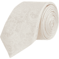 Monti Krawatte aus reiner Seide (6 cm) in Ecru, Größe One Size von Monti