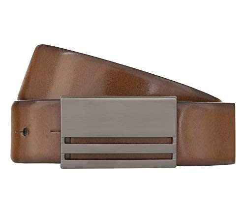 Monti Leather Belt BERLIN Gürtel Herrengürtel Ledergürtel Cognac 8026, Farbe:Braun, Länge:100 von Monti