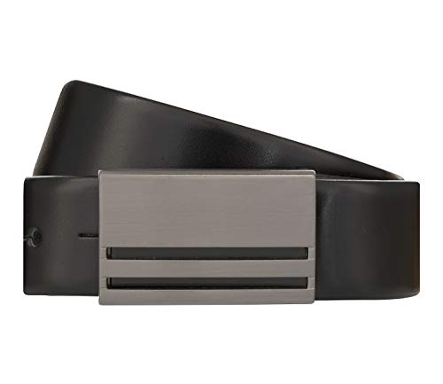 Monti Leather Belt BERLIN Gürtel Herrengürtel Ledergürtel Schwarz 8025, Länge:100, Farbe:Schwarz von Monti