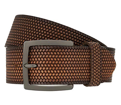 Monti Madrid Gürtel Herrengürtel Ledergürtel Cognac 8724, Länge:105, Farbe:Braun von Monti