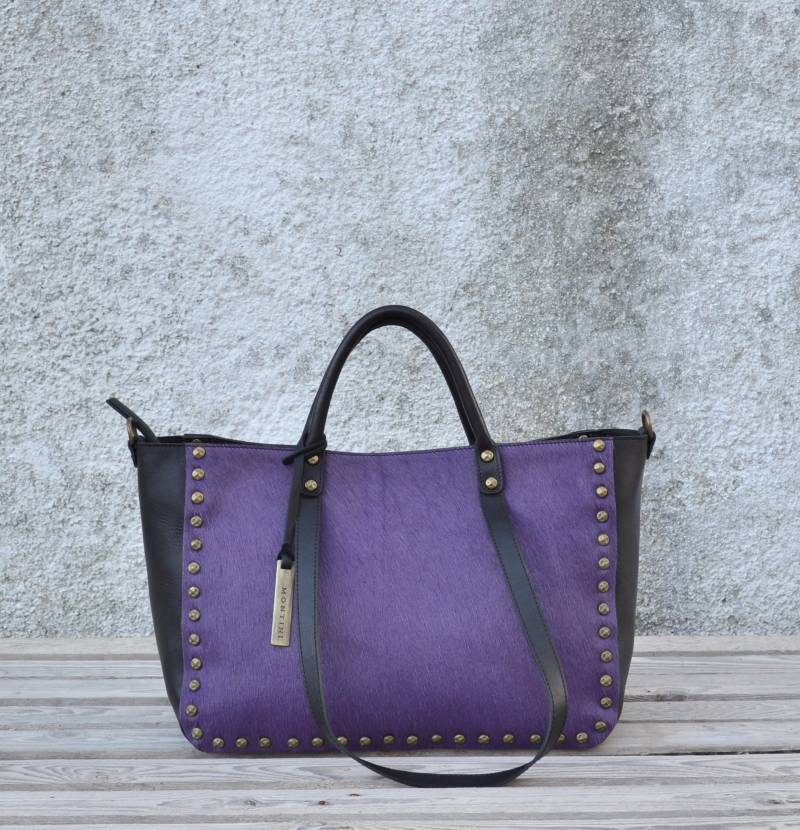 Dora Lila Tasche Mit Griffen Dora Lila Tasche Mit Griffen von Montinibags