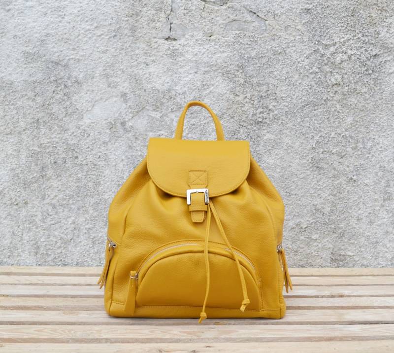 Hirsch Korn Leder Reisetasche Boston, Senf Hirsch Korn Leder Reisetasche Boston, Senf von Montinibags