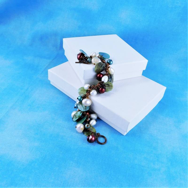 Echte Perle Armband Für Muttertag Geschenk, Perlen Cluster Edelstein Schmuck, Süßwasser Geburtstag Oder Jahrestag Geschenk Frau von MontourDesigns