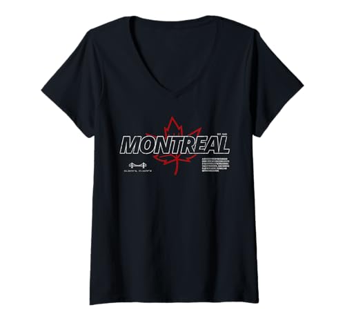 Damen Montreal Kanada Montrealer T-Shirt mit V-Ausschnitt Damen Montreal Kanada Montrealer T-Shirt mit V-Ausschnitt von Montrealers Outfits