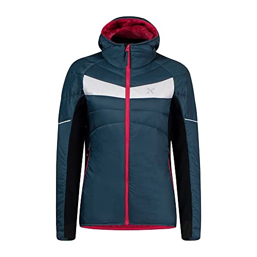 MONTURA CERVINO HOODY JACKET WOMAN DAMEN JACKE GEPOLSTERT IN PRIMALOFT® - ACHBLAU/SUGAR PINK, blau, M von Montura