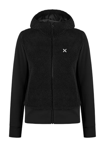 MONTURA Sherpa Mix Jacket Damen MJAC77W90 Farbe Schwarz ist eine warme und atmungsaktive Fleecejacke: Perfekt für Spaziergänge und Tage der Erholung., Schwarz , S von MONTURA