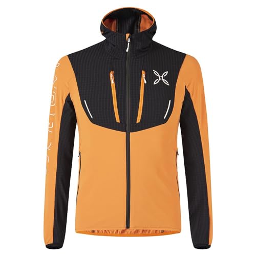 MONTURA Ski Style Hoody, technische Jacke, winddicht, SOFTSHELL atmungsaktiv, für den Winter – Mandarin, Mandarine, L von Montura