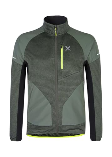MONTURA Thermal Grid 2 Herren MMAP77X 49140 Salbe/Limettengrün Microfleece Herren mit langem Reißverschluss atmungsaktiv geeignet zum Klettern Bergsteigen und verschiedene Outdoor-Aktivitäten, von MONTURA
