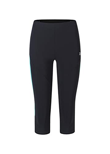 MONTURA Wonder 3/4 Pants Damen MPTR02W90 Farbe Schwarz/Blau 3/4 Hose Ideal für Outdoor Trekking, Schwarz , M von Montura