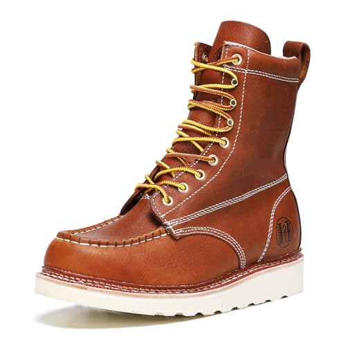 Herren-Arbeitsstiefel, 15,2 cm / 20,3 cm, rutschfest, weiche Zehenpartie, wasserabweisend, Leder, 808/20.3 cm, 42 EU Herren-Arbeitsstiefel, 15,2 cm / 20,3 cm, rutschfest, weiche Zehenpartie, wasserabweisend, Leder, 808/20.3 cm, 42 EU von Montwell
