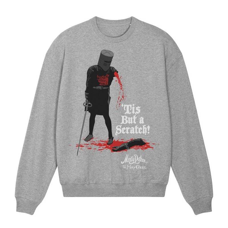 Monty Python Sweatshirt - Tis But A Scratch - S bis XXL - für Männer - Größe XL - grau  - Lizenzierter Fanartikel von Monty Python