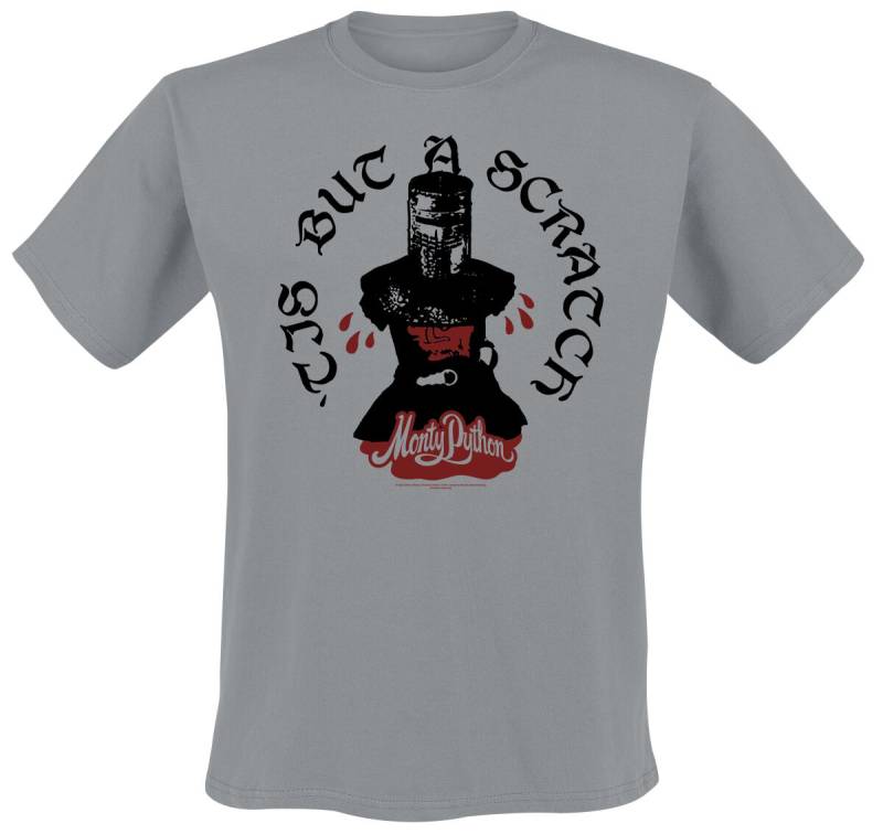 Monty Python T-Shirt - Black Night Scratch - M bis 3XL - für Männer - Größe XL - grau  - Lizenzierter Fanartikel von Monty Python