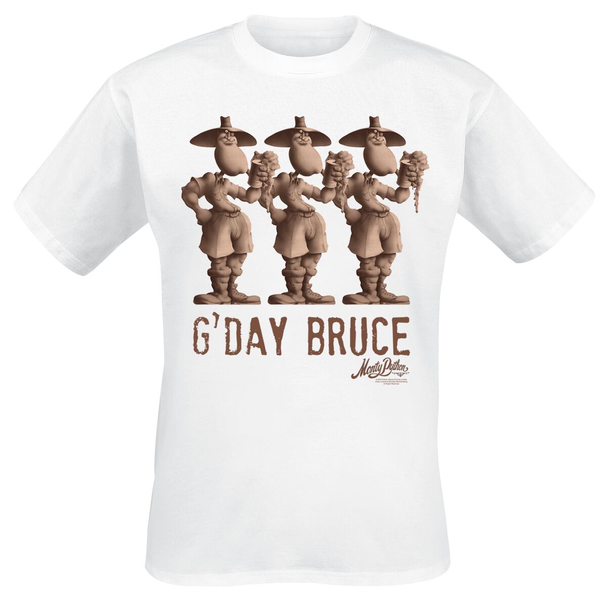Monty Python T-Shirt - Bruce - M bis XXL - für Männer - Größe XL - weiß  - Lizenzierter Fanartikel von Monty Python