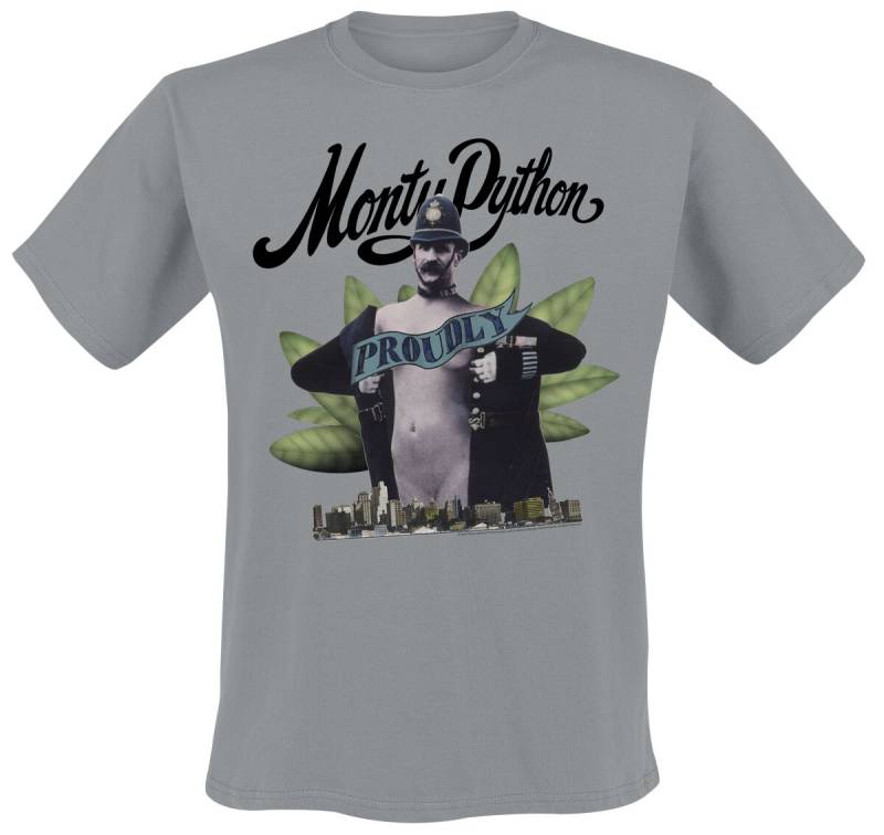 Monty Python T-Shirt - Proudly Collage - M bis 3XL - für Männer - Größe XL - grau  - Lizenzierter Fanartikel von Monty Python