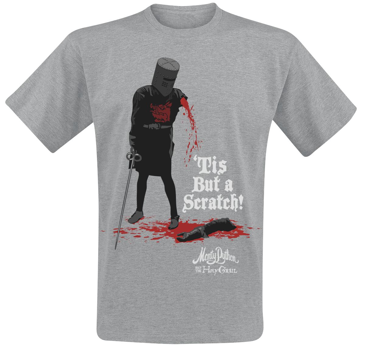 Monty Python T-Shirt - Tis But A Scratch - S bis 3XL - für Männer - Größe XXL - grau - Lizenzierter Fanartikel Monty Python T-Shirt - Tis But A Scratch - S bis 3XL - für Männer - Größe XXL - grau - Lizenzierter Fanartikel von Monty Python