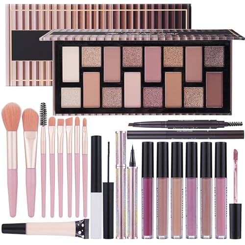 Moobirlet Make-up-Set für Teenager, einschließlich Lidschattenpalette, Eyeliner, Make-up-Pinsel-Set, Lipgloss-Set, Mascara, E Moobirlet Make-up-Set für Teenager, einschließlich Lidschattenpalette, Eyeliner, Make-up-Pinsel-Set, Lipgloss-Set, Mascara, E von Moobirlet